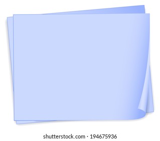 Illustration Empty Bondpaper Template On White Stock Illustration ...