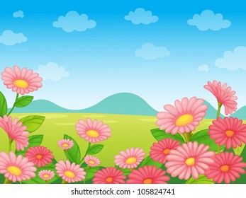 Illustration of an empty flower background