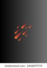 illustration of a falling meteor