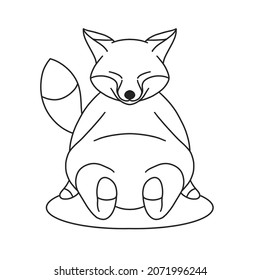 Illustration of fat fox. It is perfect as a print on different items, such as gift cards, invitations, logo, etc.