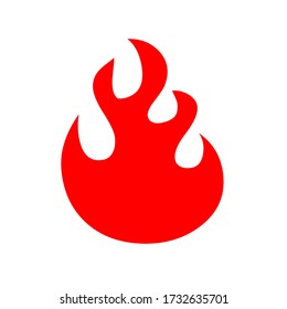 Illustration Fire Against White Background Stock Illustration ...