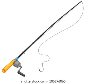 Illustration Of A Fishing Rod