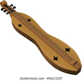 Illustration Of A Five String Appalachian Dulcimer