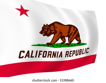 Illustration Flag California State Waving Wind Stock Illustration ...