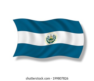 El Salvador Flag Waving Vector Illustration Stock Vector (Royalty Free ...