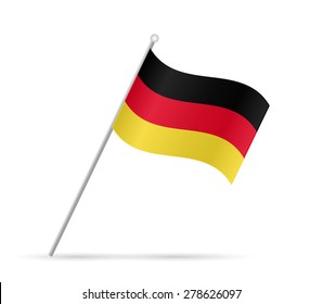 Illustration Flag Germany Isolated On White Stock Illustration ...