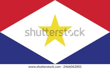 Illustration of the flag of Saba