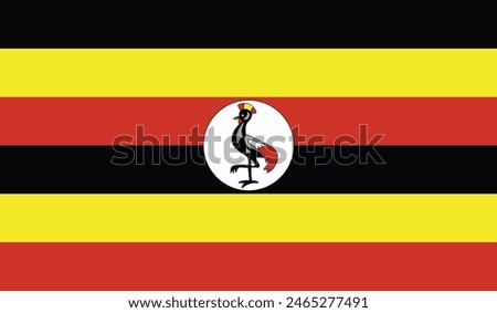 Illustration of the flag of Uganda