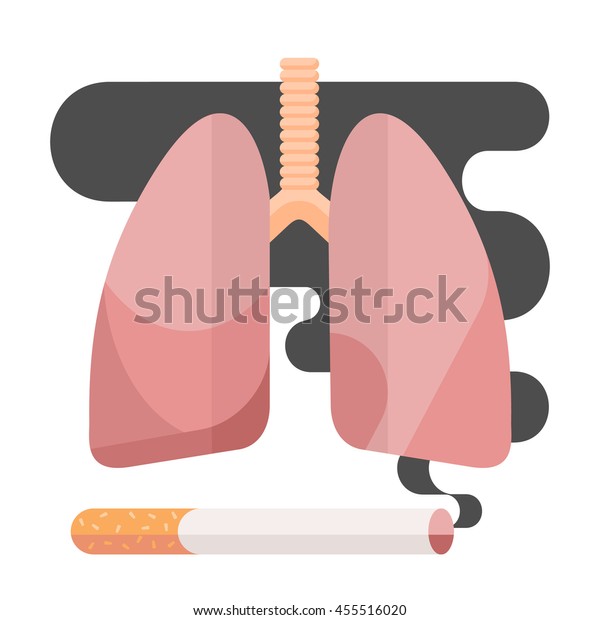 Illustration Flat Dangers Smoking Health Problems Stock Illustration ...