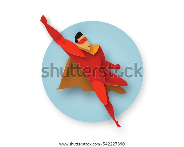 Illustration De Stock De Illustration D Un Super Heros Volant Icone Du 542227390