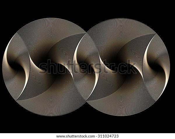 illustration of a fractal abstract background\
with\
circles