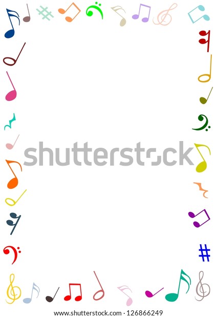 Illustration Frame Made Musical Symbols Stock Illustration 126866249 ...