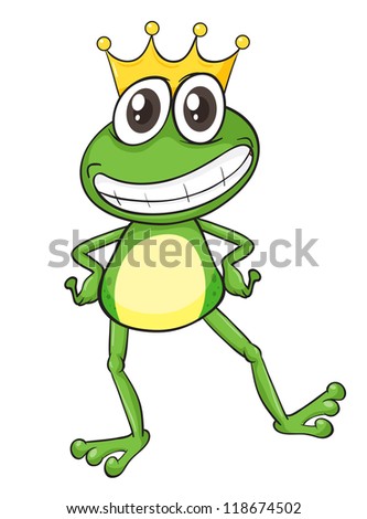 Image, Stock Photo Frog king on the hand