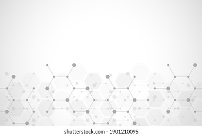 Illustration of geometric abstract background with hexagons pattern