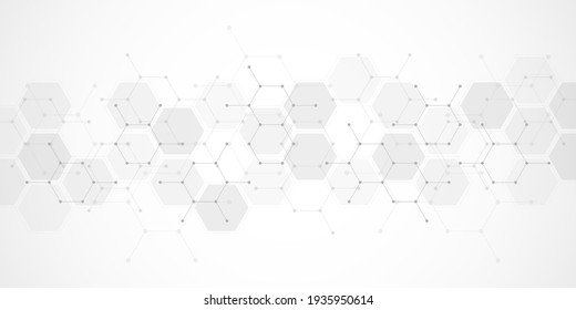 Illustration of geometric abstract background with hexagons pattern.