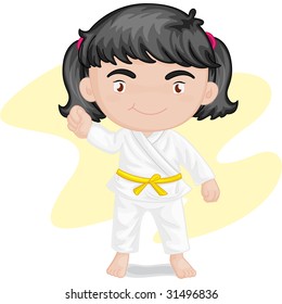 Illustration Girl Playing Karate Stock Illustration 31496836 | Shutterstock