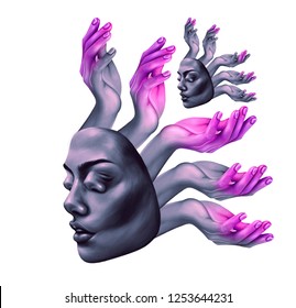 鼻をつまむ 女性 のイラスト素材 画像 ベクター画像 Shutterstock