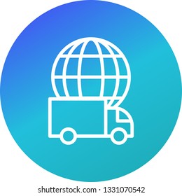 Global Delivery Icon Vector Illustration Flat Stock Vector (Royalty ...