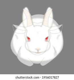 Illustration Of Goat And Rabbit (optical Illusion)