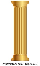 Illustration Of Gold Column