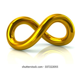 Endlessness Symbol Gold Stock Illustration 68817478