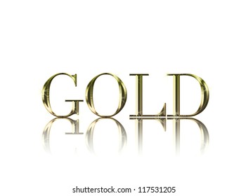 Illustration With The Gold Word Written In Golden.