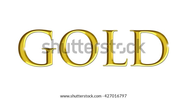 Illustration Gold Word Written Golden Stock Illustration 427016797