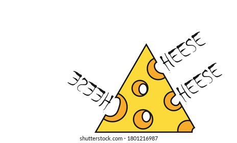 Illustration graphic of cheese cartoon with text