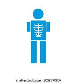 Illustration Graphic Design Of Xray Radiology Perfect For International Radiology Day Logo