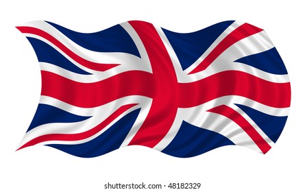 England Flag On White Background Stock Illustration 602044847 