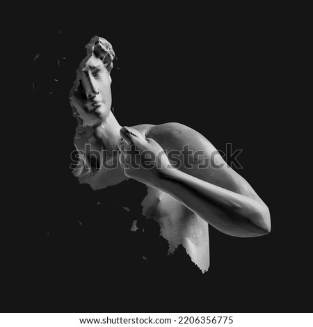 Similar – Young woman in black lingerie in chiaroscuro lighting.