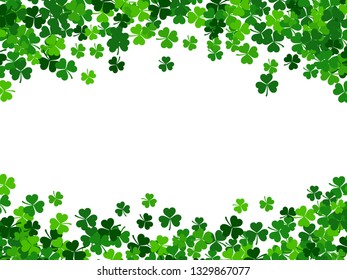 Illustration Green Shamrocks On White Background Stock Illustration ...