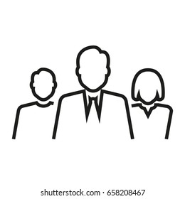illustration of group of people on white background