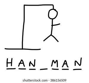 Illustration of hangman game