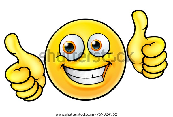 Illustration Happy Smiling Emoji Emoticon Character Stock Illustration 