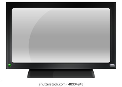 Illustration of a HDTV Widescreen Monitor