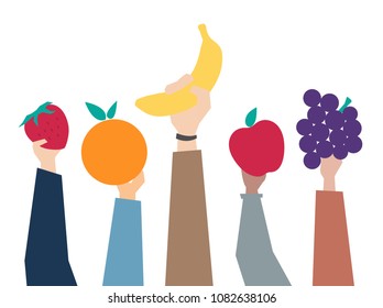 Illustration of healthy eating concept - Powered by Shutterstock