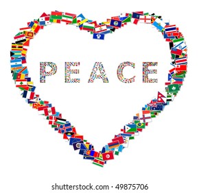 Illustration Heart Word Peace Inside Made Stock Illustration 49875706 ...