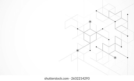 Illustration of hexagons pattern. Geometric abstract background with simple hexagonal elements. Creative idea for medical, technology or science design