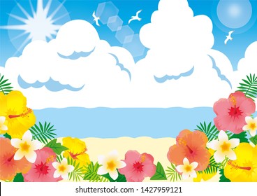 沖縄 海と空 のイラスト素材 画像 ベクター画像 Shutterstock