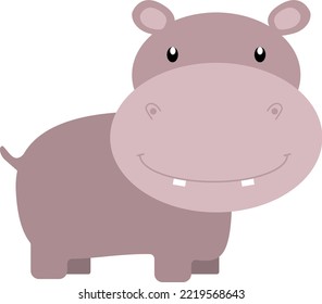  illustration hippopotamus Safari Animal Cartoon Character for print, Png.