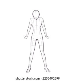 Illustration the human body  Male female sketch  Women   men to do waist to hip measurement fashion Illustration for size chart 