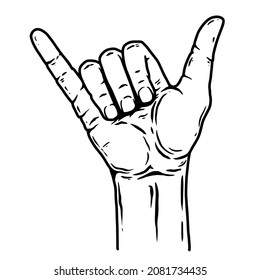 516 Shaka gesture male hand Images, Stock Photos & Vectors | Shutterstock