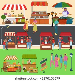 illustration image of the atmosphere in the market
 - Powered by Shutterstock