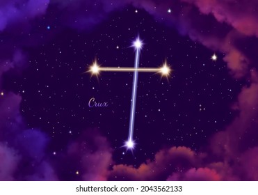 Illustration Image Of The Constellation Crux