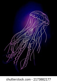 An Illustration Image Of Deep Sea Jellyfish