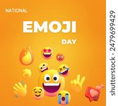 illustration image with the fun holiday Emoji day theme. Suitable for content with a fun holiday Emoji day theme.