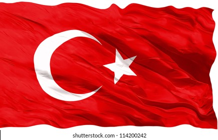 Illustration Image Of Turkish Flag - 3D Rendering