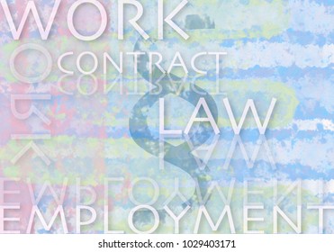 Illustration of important terms relating to work and law