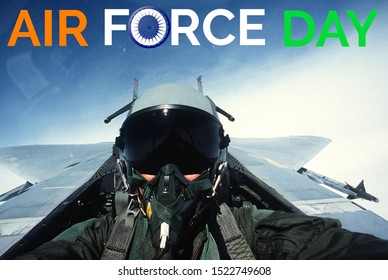 Illustration Of Indian Air Force Pilot Flying Fighter Plane On  8 October,  